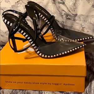 Public desire stripe heels